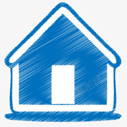房子主页免抠png蓝色的房子符号图标图标