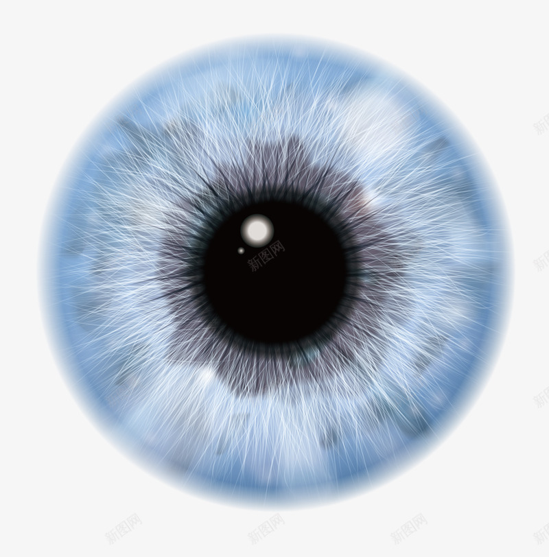 蓝色眼珠瞳孔png免抠素材_88icon https://88icon.com 卡通 眼珠眼球 眼睛 瞳孔 矢量图案 蓝色 隐形眼镜