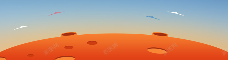 星球卡通背景png免抠素材_88icon https://88icon.com banner 卡通 星球 背景