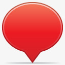 言语泡沫社会气球红色图标图标