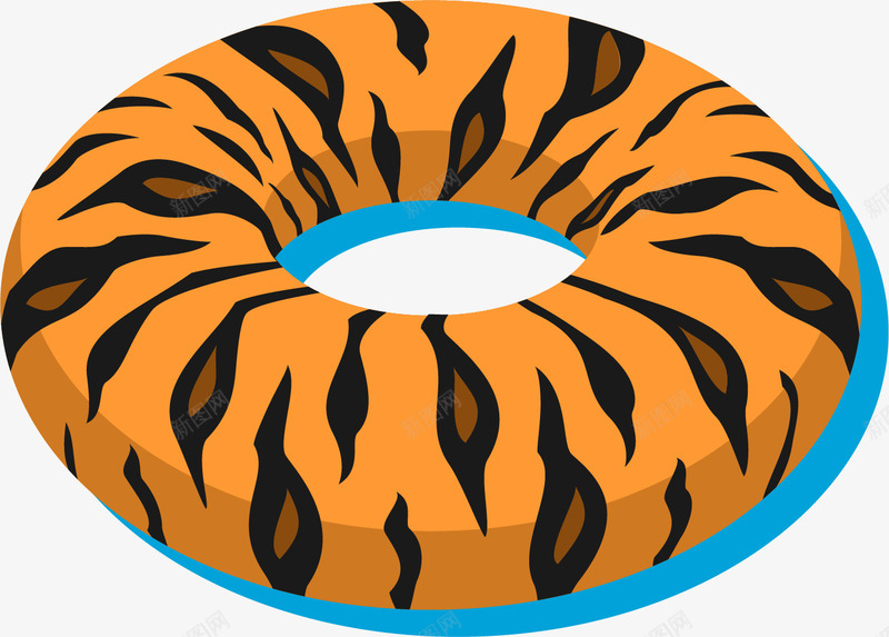老虎纹路卡通泳圈png免抠素材_88icon https://88icon.com 卡通泳圈 卡通矢量泳圈 救生圈 泳圈 老虎纹路 虎皮 虎皮纹