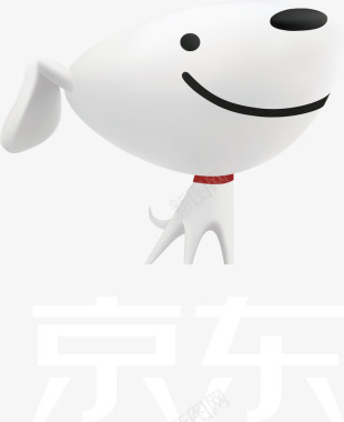京东新版中文白字logo图标图标