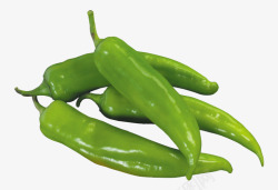 绿色食品免费png素材四个青椒高清图片