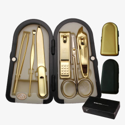 金色剪刀礼盒装指甲刀工具高清图片
