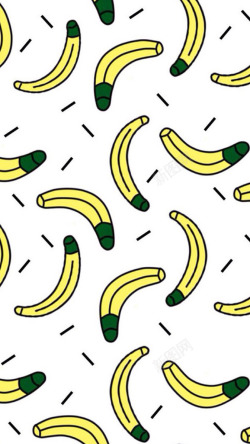 手绘香蕉白色背景素材