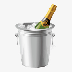 水桶冰镇啤酒素材