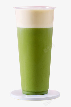 绿茶奶盖产品实物素材