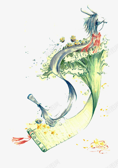 水彩赛龙舟png免抠素材_88icon https://88icon.com 创意 卡通 手绘 水彩 端午节 绿色 赛龙舟