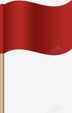 卡通欧美素材飘曳的红色小旗子图图标图标