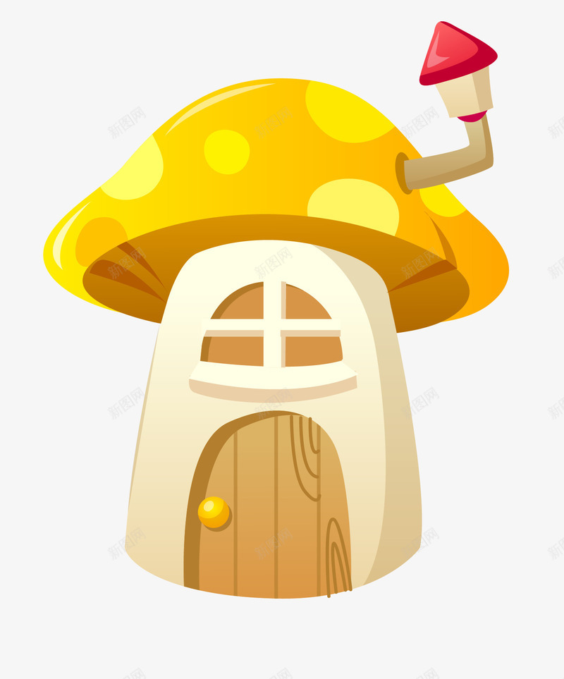 蘑菇屋png免抠素材_88icon https://88icon.com 房子 房屋 矢量素材 蘑菇