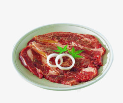 盘子里的潮汕牛肉食材素材