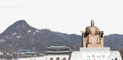 韩国景点世宗大王像高清图片