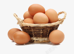 生鸡蛋一蓝子的鸡蛋高清图片