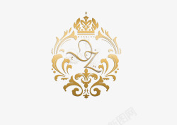 白色金属欧式复古logo图标高清图片