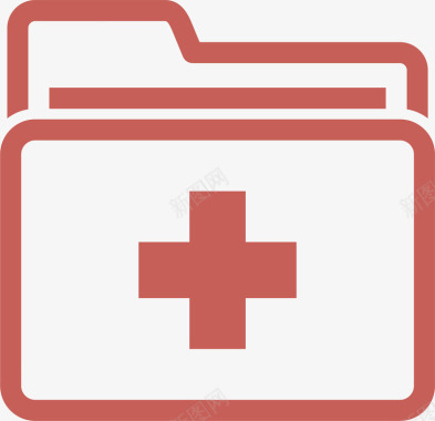 文件夹医院的医疗文件夹卡通矢量图图标图标