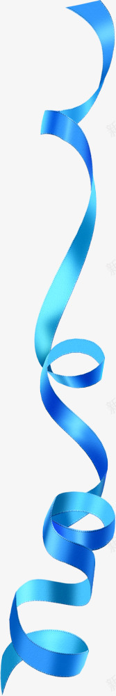 蓝色彩带png免抠素材_88icon https://88icon.com 彩带 手绘 蓝色 飘带