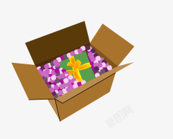 展开的礼物盒子素材