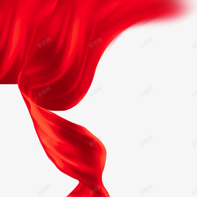 红色飘动的丝绸带子png免抠素材_88icon https://88icon.com 丝绸 带子 红色 飘动