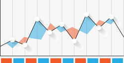 彩色股票走线图素材
