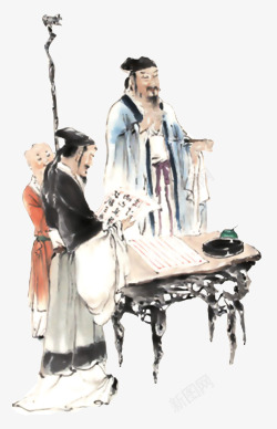 中国风人物古人读书高清图片
