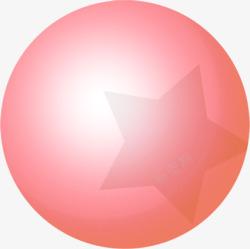 粉色星星球体海报素材