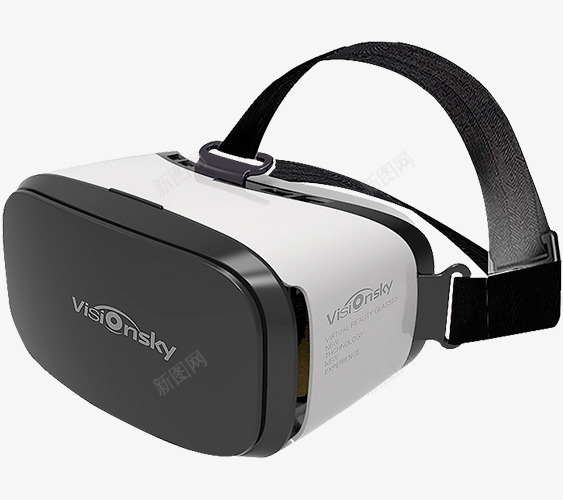 实物黑白色简约可穿戴vr盒子png免抠素材_88icon https://88icon.com VR设备 vr头盔 vr游戏 vr盒子 vr眼镜 可穿戴设备 头戴式 虚拟现实 黑白