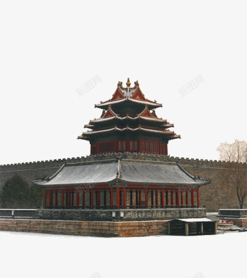 下雪的故宫一景png免抠素材_88icon https://88icon.com 下雪的屋顶 古建筑 故宫 景点