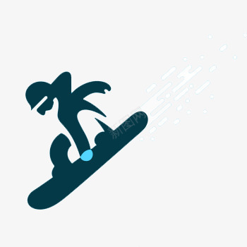 动态飘带滑雪人物动态图标图标