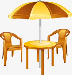 餐桌户外桌子沙滩伞素材