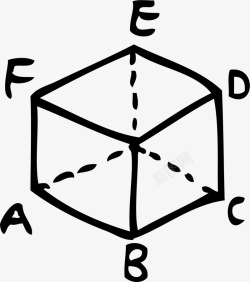 数学素描平面几何数学矢量图图标高清图片