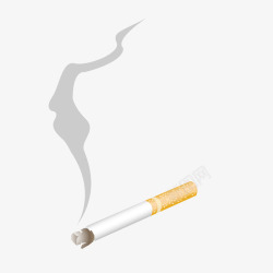 世界无烟日点燃的香烟矢量图素材