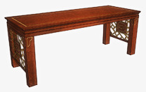 中国风棕色木桌子素材