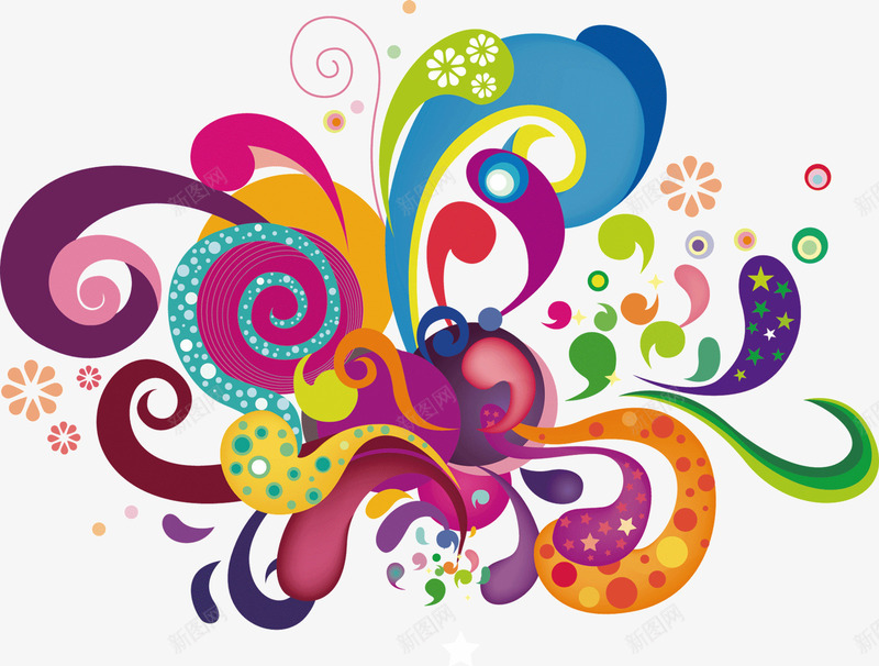 绚丽缤纷抽象花纹背景png免抠素材_88icon https://88icon.com 抽象 绚丽 缤纷 背景 花纹