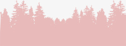 粉色清新树林素材
