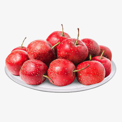 美容养颜水果一盘儿红色的养颜山楂高清图片