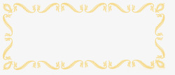 黄色龙纹相框装饰素材