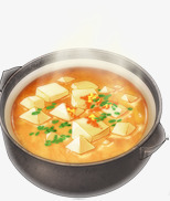 豆腐汤手绘豆腐汤高清图片