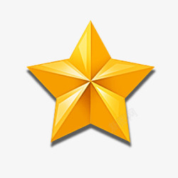 五角星装饰黄色五角星星高清图片