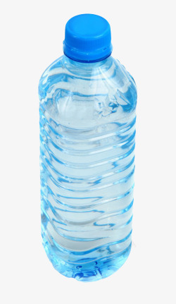 透明解渴蓝色盖子俯视图一瓶饮料素材
