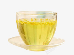 黄色茶汤泡好的天然桂花茶高清图片