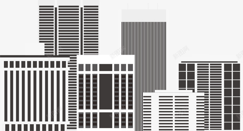 黑色简约线条城市png免抠素材_88icon https://88icon.com 发展 城市 建筑 简约 繁华 线条 装饰图案 都市 黑色
