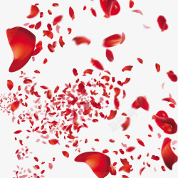 飘飞的红色花瓣素材