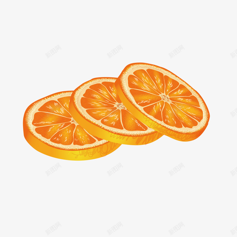 切片的橙子矢量图eps免抠素材_88icon https://88icon.com 橙汁 水果 矢量橙子 解渴 矢量图