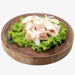 案板鳕鱼块鳕鱼肉美味海鲜美食素材