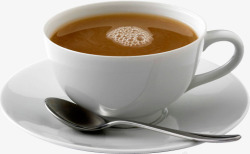 勺白色咖啡杯子高清图片