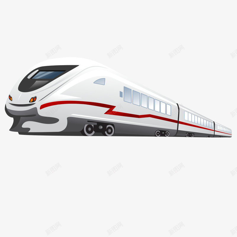 手绘高铁客运png免抠素材_88icon https://88icon.com 和谐号 地铁 客运 速度 高铁