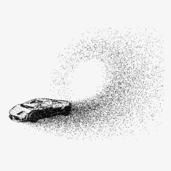 牛皮纸粒子效果黑色砂砾粒子跑车元素矢量图高清图片