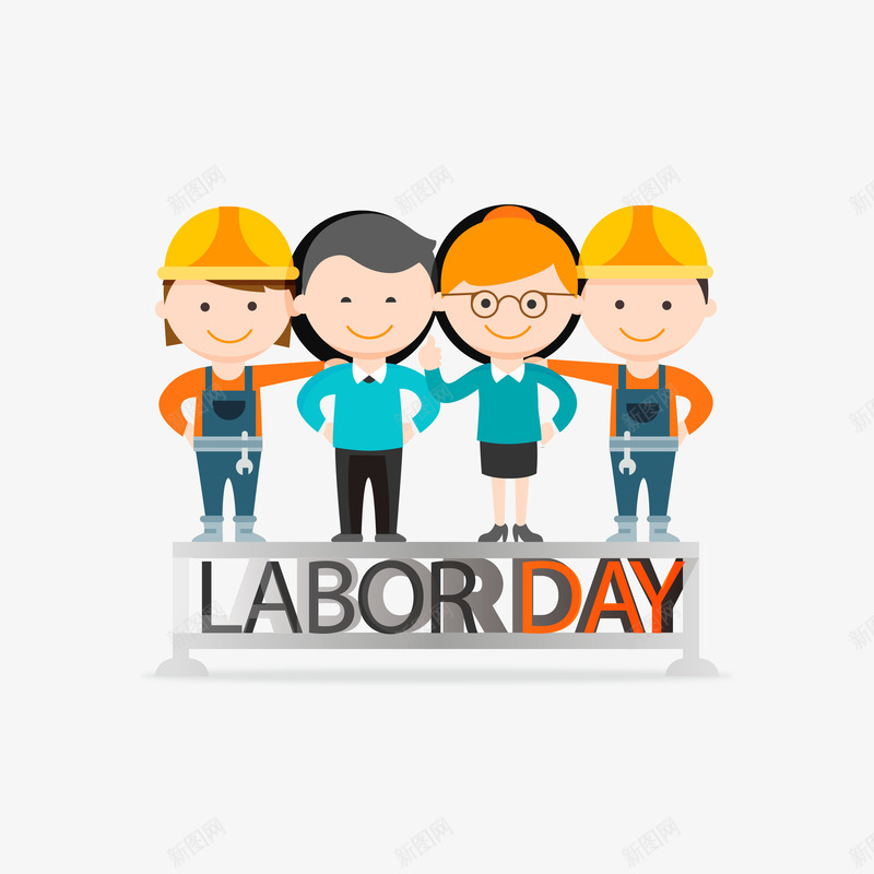 51劳动节人物卡通形象矢量图ai免抠素材_88icon https://88icon.com 51劳动节 人物 劳动者 卡通形象 矢量图