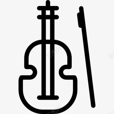 音响小提琴图标图标