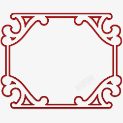 四角缺口对称边框素材